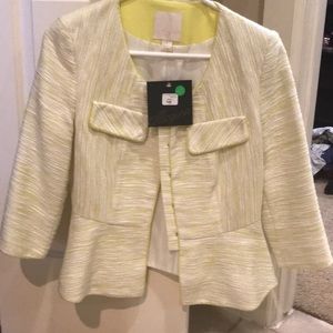 McGinn yellow and white blazer Large